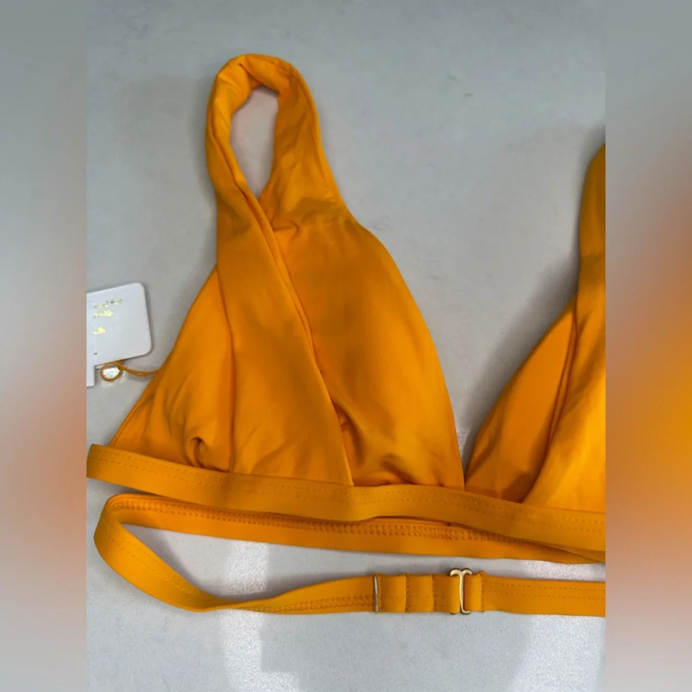 L*Space Mango Avery Top Camdyn Bottom Bikini Bright Orange Summer Swimwear NWT M